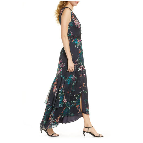 HARLYN Floral & Lace High/Low Maxi Dress XS NEW - Picture 11 of 11